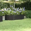 Image de vidaXL Lit Surélevé de Jardin Pot à Fleurs Boîte à Plantes Lit Surélevé Patio Terrasse Extérieur Acier Galvanisé 152x80x36cm 318916