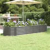 Image de Lit surélevé de jardin Acier enduit de poudre 224x80x36 cm gris