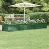 Image de vidaXL Lit Surélevé de Jardin Pot à Fleurs Boîte à Plantes Lit Surélevé Patio Terrasse Extérieur Acier Galvanisé 296x80x36 318923