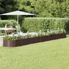 Image de vidaXL Lit Surélevé de Jardin Pot à Fleurs Boîte à Plantes Lit Surélevé Patio Terrasse Extérieur Acier Galvanisé 512x80x36 318940