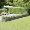 Image de vidaXL Lit Surélevé de Jardin Pot à Fleurs Boîte à Plantes Lit Surélevé Patio Terrasse Extérieur Acier Galvanisé 620x80x36 318944