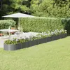 Image de Vidaxl Jardinière Surélevée, Acier Peint par Poudre 620X80X36 Cm, Grise