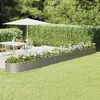 Image de vidaXL Plantenbak 620x80x36 cm gepoedercoat staal zilverkleurig318947