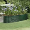 Image de Vidaxl Jardinière Surélevée, Acier Revêtu par Poudre, 296X80X68 Cm