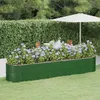 Image de Lit surélevé de jardin Acier enduit de poudre 368x80x68 cm Vert