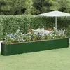 Image de vidaXL Lit Surélevé de Jardin Pot à Fleurs Boîte à Plantes Lit Surélevé Patio Terrasse Extérieur Acier Galvanisé 440x80x68 318968