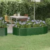 Image de vidaXL Lit Surélevé de Jardin Pot à Fleurs Boîte à Plantes Lit Surélevé Patio Terrasse Extérieur Acier Galvanisé 175x100x36 318988