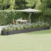 Image de vidaXL Lit Surélevé de Jardin Pot à Fleurs Boîte à Plantes Lit Surélevé Patio Terrasse Extérieur Acier Galvanisé 544x100x36 319016