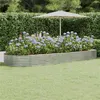 Image de vidaXL Lit surélevé de jardin Acier enduit de poudre Argenté319037