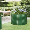 Image de Lit surélevé de jardin Acier enduit de poudre 100x100x68cm Vert