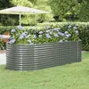 Image de Vidaxl Jardinière Surélevée, Acier Peint par Poudre 249X100X68 Cm Grise