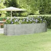 Image de vidaXL Lit Surélevé de Jardin Pot à Fleurs Boîte à Plantes Lit Surélevé Patio Terrasse Extérieur Acier Galvanisé 322x100x68 319072
