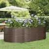 Image de vidaXL Plantenbak 212x140x68 cm gepoedercoat staal bruin319095