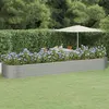 Image de vidaXL Lit surélevé de jardin Acier enduit de poudre Argenté319122