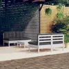 Image de Salon de jardin modulable VIDAXL bois gris 5 pieces x 63.5 x 62.5 5 personnes