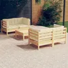 Image de vidaXL Bois de Pin Salon de Jardin 5 pcs avec Coussins Mobilier de Patio Meubles d'Extérieur Mobilier de Jardin Meubles de 3096022