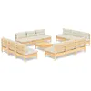 Image de Salon de jardin VIDAXL bois beige 13 pieces x 63.5 x 62.5