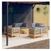 Image de Salon de jardin modulable VIDAXL Bois 9 personnes 9 pieces