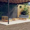 Image de Salon de jardin modulable Vidaxl bois gris 6 pieces x 63.5 x 62.5 6 personnes
