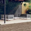 Image de vidaXL Bois de Pin Salon de Jardin 7 pcs avec Coussins Mobilier de Patio Meubles d'Extérieur Mobilier de Jardin Meubles de 3096119