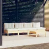 Image de vidaXL Bois de Pin Massif Salon de Jardin 5 pcs avec Coussins Mobilier de Patio Meubles d'Extérieur Mobilier de Jardin 3096130