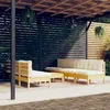 Image de Salon de jardin Vidaxl bois beige 8 pieces x 63.5 x 62.5 8 personnes