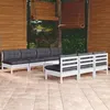 Image de Salon de jardin modulable VIDAXL bois gris 8 pieces x 63.5 x 62.5 8 personnes