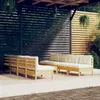 Image de Salon de jardin VIDAXL bois beige 9 pieces x 63.5 x 62.5 9 personnes