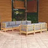 Image de vidaXL Bois de Pin Massif Salon de Jardin 8 pcs avec Coussins Mobilier de Patio Meubles d'Extérieur Mobilier de Jardin 3096159