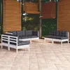 Image de vidaXL Bois de Pin Massif Salon de Jardin 7 pcs avec Coussins Mobilier de Patio Meubles d'Extérieur Mobilier de Jardin 3096221