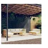 Image de Salon de jardin modulable Vidaxl bois massif beige 9 pieces 63.5 x 63.5 x 28.5 9 personnes