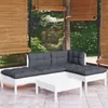 Image de vidaXL Bois de Pin Massif Salon de Jardin 5 pcs avec Coussins Mobilier de Patio Meubles d'Extérieur Mobilier de Jardin 3096293