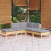 Image de vidaXL Bois de Pin Massif Salon de Jardin 5 pcs avec Coussins Mobilier de Patio Meubles d'Extérieur Mobilier de Jardin 3096309