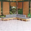 Image de Salon de jardin modulable Vidaxl bois gris 7 pieces x 63.5 x 62.5