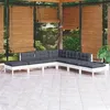 Image de vidaXL Bois de Pin Massif Salon de Jardin 7 pcs avec Coussins Mobilier de Patio Meubles d'Extérieur Mobilier de Jardin 3096323