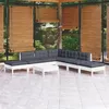 Image de vidaXL Bois de Pin Massif Salon de Jardin 8 pcs avec Coussins Mobilier de Patio Meubles d'Extérieur Mobilier de Jardin 3096329