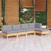 Image de Salon de jardin vidaxl Bois 5 personnes 5 pieces