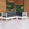 Image de Salon de jardin modulable Vidaxl bois gris 4 pieces 63.5 x 60 x 62.5 4 personnes