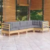 Image de Salon de jardin VIDAXL Bois gris 5 pieces x 63.5 x 62.5 5 personnes