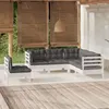 Image de vidaXL Bois de Pin Massif Salon de Jardin 5 pcs avec Coussins Mobilier de Patio Meubles d'Extérieur Mobilier de Jardin 3096407