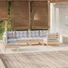 Image de vidaXL Bois de Pin Massif Salon de Jardin 6 pcs avec Coussins Mobilier de Patio Meubles d'Extérieur Mobilier de Jardin 3096417