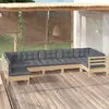 Image de Salon de jardin vidaxl 7 pieces 7 personnes 63.5 x 60 x 62.5 cm