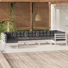 Image de vidaXL Bois de Pin Massif Salon de Jardin 7 pcs avec Coussins Mobilier de Patio Meubles d'Extérieur Mobilier de Jardin 3096431