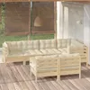 Image de vidaXL Bois de Pin Massif Salon de Jardin 8 pcs avec Coussins Mobilier de Patio Meubles d'Extérieur Mobilier de Jardin 3096448