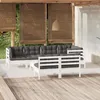 Image de vidaXL Bois de Pin Massif Salon de Jardin 8 pcs avec Coussins Mobilier de Patio Meubles d'Extérieur Mobilier de Jardin 3096449