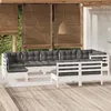 Image de Salon de jardin modulable Vidaxl bois gris 9 pieces 63.5 x 60 x 62.5 9 personnes