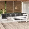Image de Salon de jardin Vidaxl bois massif gris 10 pieces 63.5 x 63.5 x 28.5 10 personnes