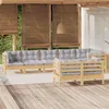 Image de Salon de jardin modulable Vidaxl bois gris 8 pieces 63.5 x 60 x 62.5 8 personnes