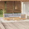 Image de Salon de jardin modulable VIDAXL bois massif gris 7 pieces x 63.5 x 62.5