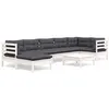 Image de vidaXL Bois de Pin Massif Salon de Jardin 8 pcs avec Coussins Mobilier de Patio Meubles d'Extérieur Mobilier de Jardin 3096557